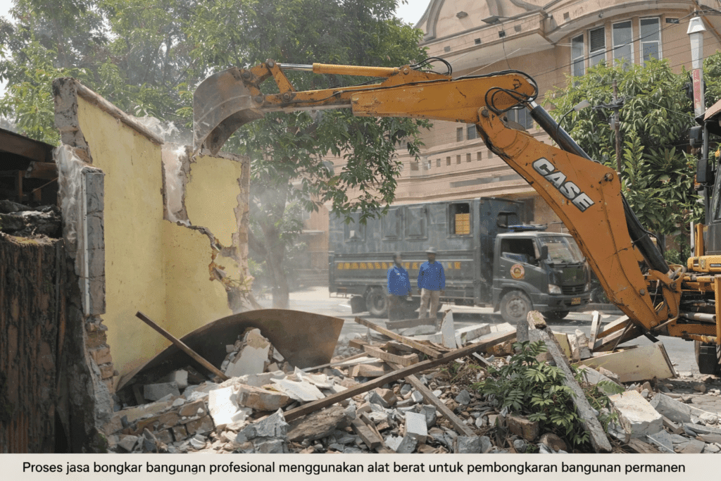 jasa bongkar bangunan profesional