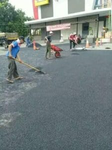 hasil jasa pengaspalan hotmix jalan dan parkiran